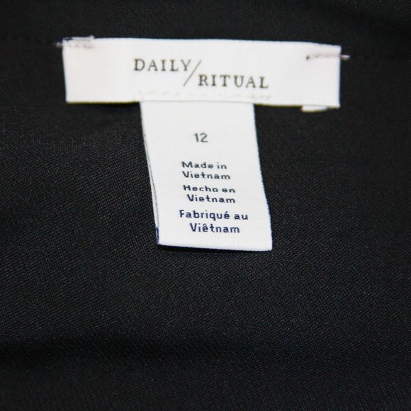 Daily/Ritual Women's Cap-Sleeve Shell 12 - Black - Picture 3 of 4